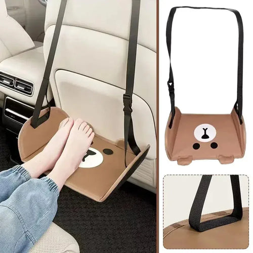 Portable Car Rear Seat Foot Hammock – Adjustable Hanging Footrest for Travel, Office & Car Interior Comfort